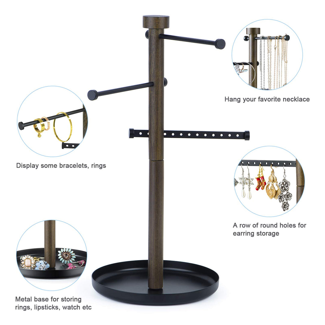 SRIWATANA Jewelry Holder Stand, 3 Tier Jewelry Tree Org