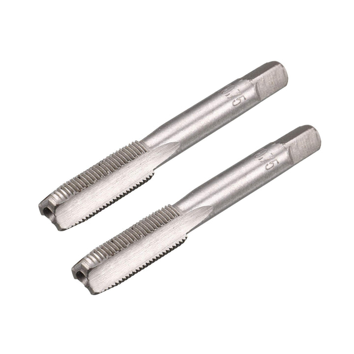 Metric Hand Tap M8 Thread 0.75 Pitch 3 Straight Flutes H2 Alloy Tool Steel Bottom &amp; Taper Screw Tap Set Tapping Tools for Repairing 1 Pair