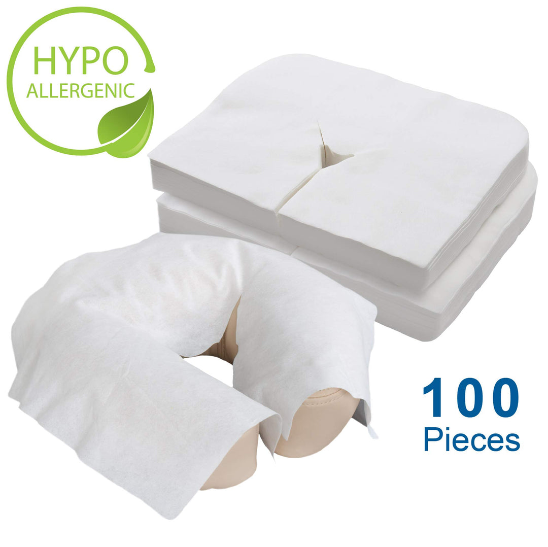 EARTHLITE Disposable Face Cradle Covers – Medical-Grade, Ultra Soft, Luxurious, Non-Sticking Massage Headrest Covers for Massage Tables & Massage Chairs