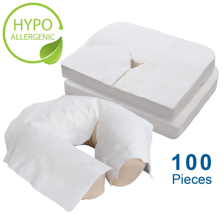 EARTHLITE Disposable Face Cradle Covers – Medical-Grade, Ultra Soft, Luxurious, Non-Sticking Massage Headrest Covers for Massage Tables & Massage Chairs