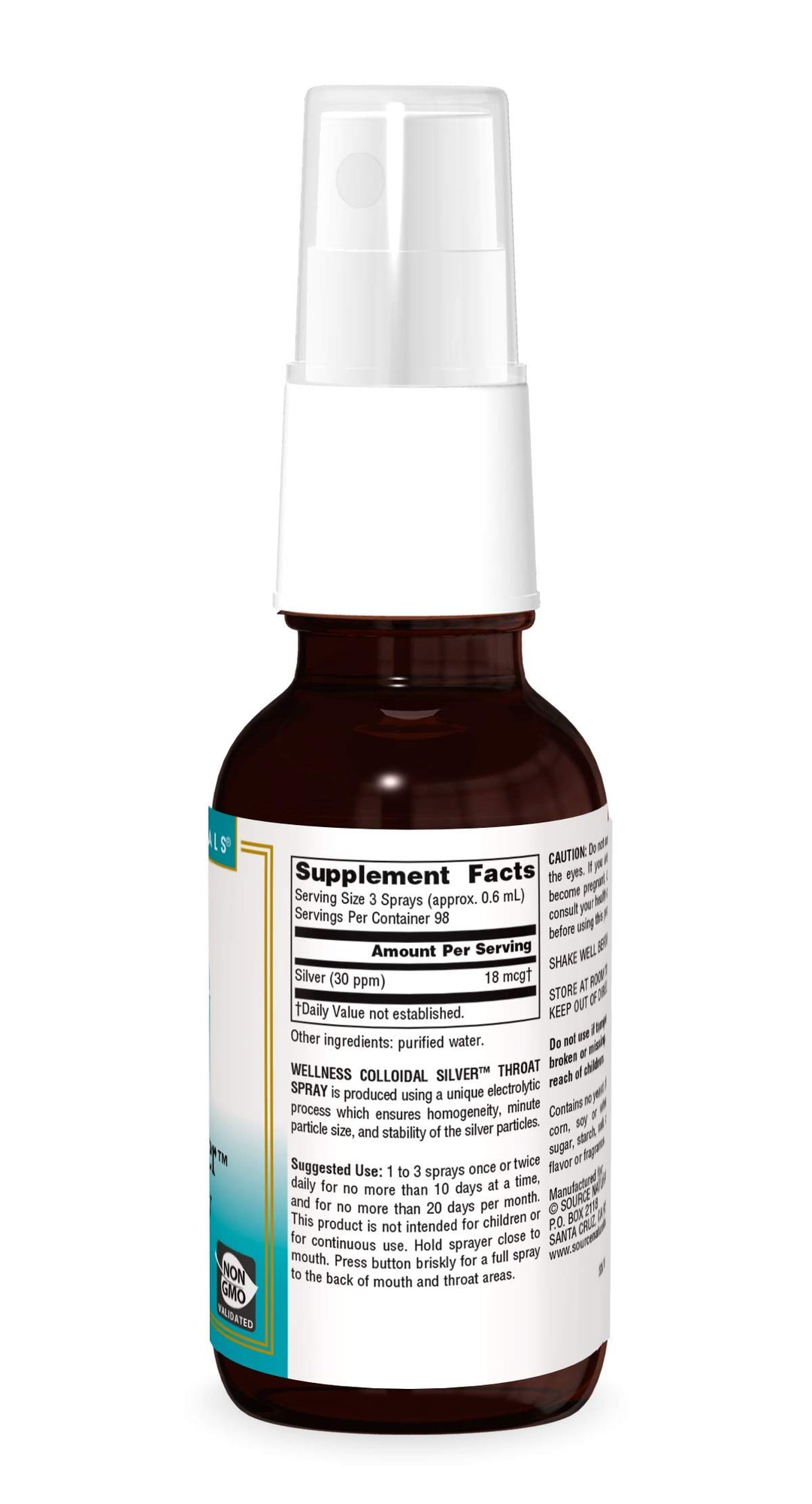 Source Naturals Wellness Colloidal Silver 30 PPM Liquid