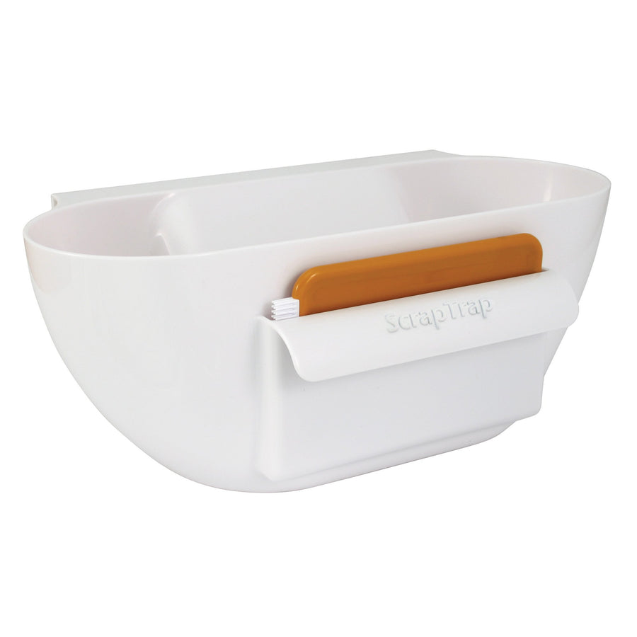 Kitchen Art 18530 Scrap Trap With Scraper, Plastic, Whi