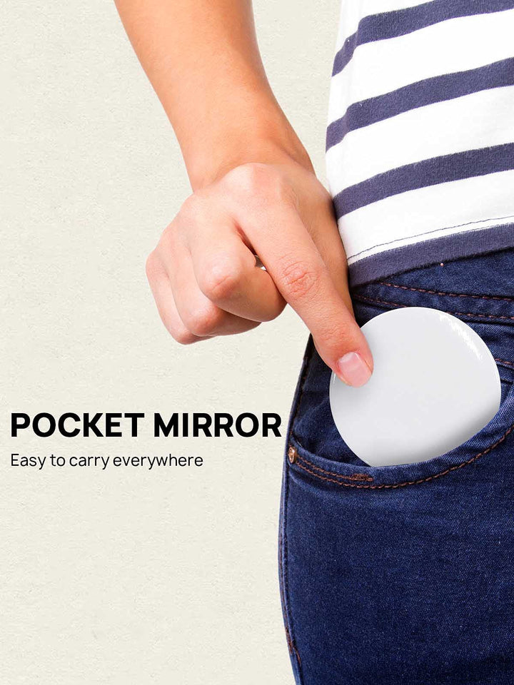 Compact Mirror Bulk Round Makeup Glass Mirror for Purse Great Gift 2.5 Inch Pack of 12 (White)