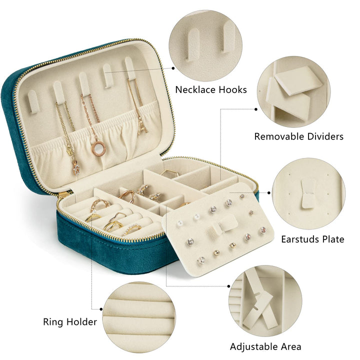 KAMIER Small Jewelry Boxes for Women | Velvet Jewelry O