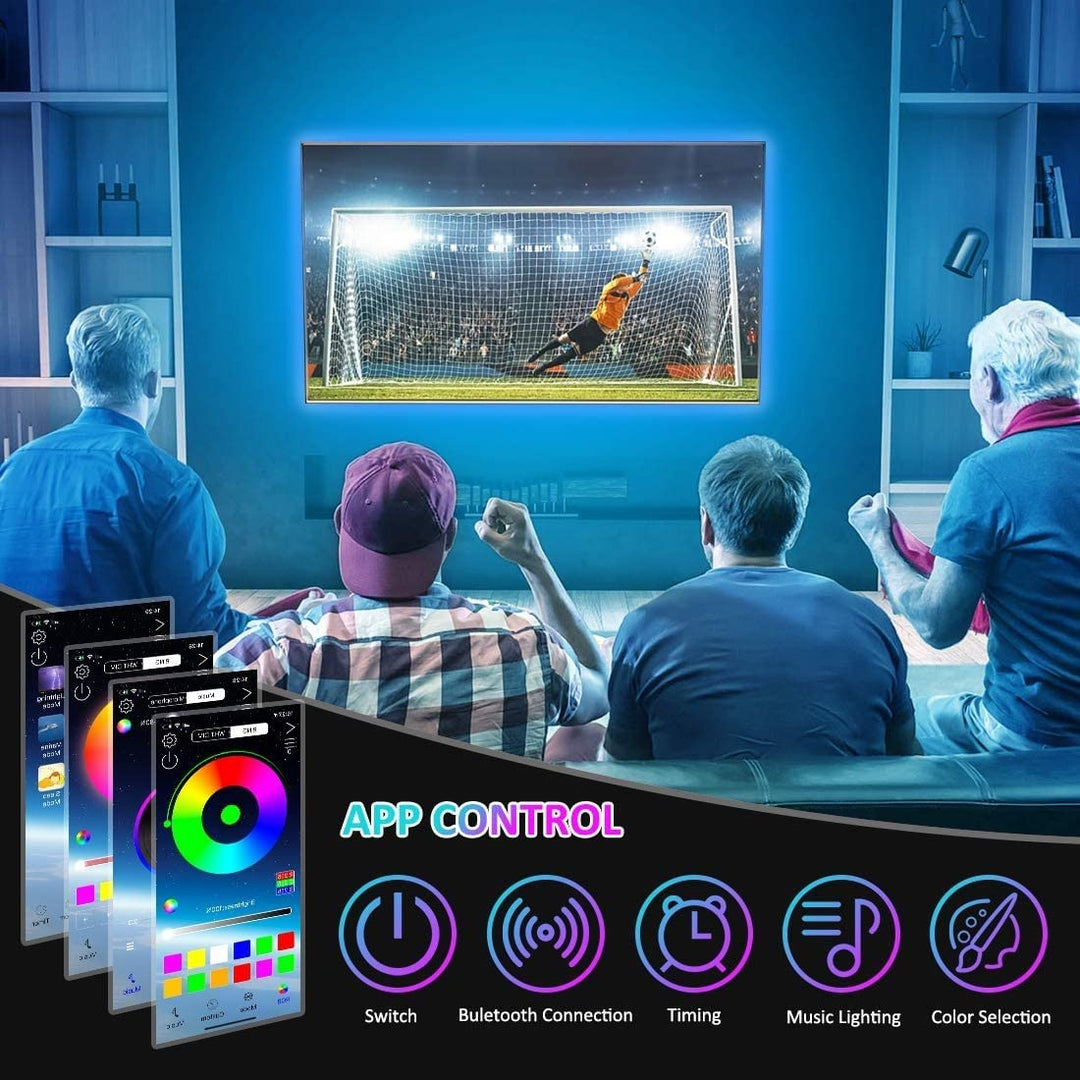 LED Lights for 58 Inch TV,Backlight 8.2ft USB LED Light Strip Indoor Use APP Controlled with Remote, DIY Colors TV LED for Gaming Lights,Ambient Lighting Kit