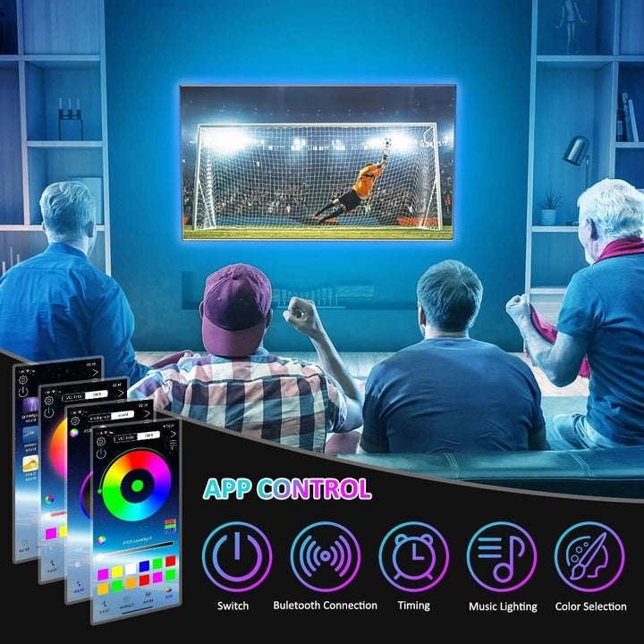 LED Lights for 58 Inch TV,Backlight 8.2ft USB LED Light Strip Indoor Use APP Controlled with Remote, DIY Colors TV LED for Gaming Lights,Ambient Lighting Kit