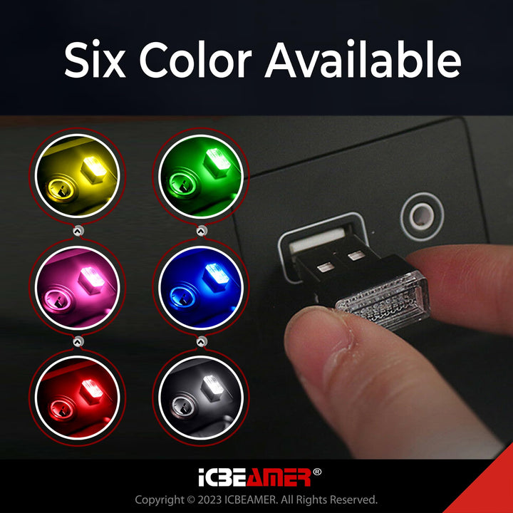 1 pc Blue Color Universal USB Interface Plug-in Miniature Night Light LED for Car Interior and Trunk Ambient Atmosphere