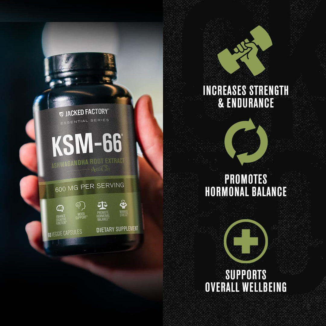 Jacked Factory Ashwagandha Root Extract (KSM-66 Ashwaga