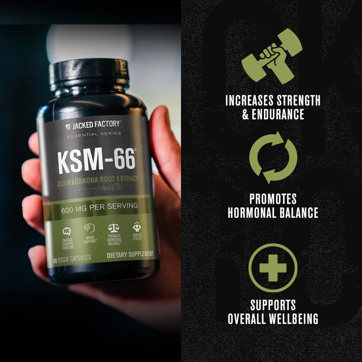 Jacked Factory Ashwagandha Root Extract (KSM-66 Ashwaga