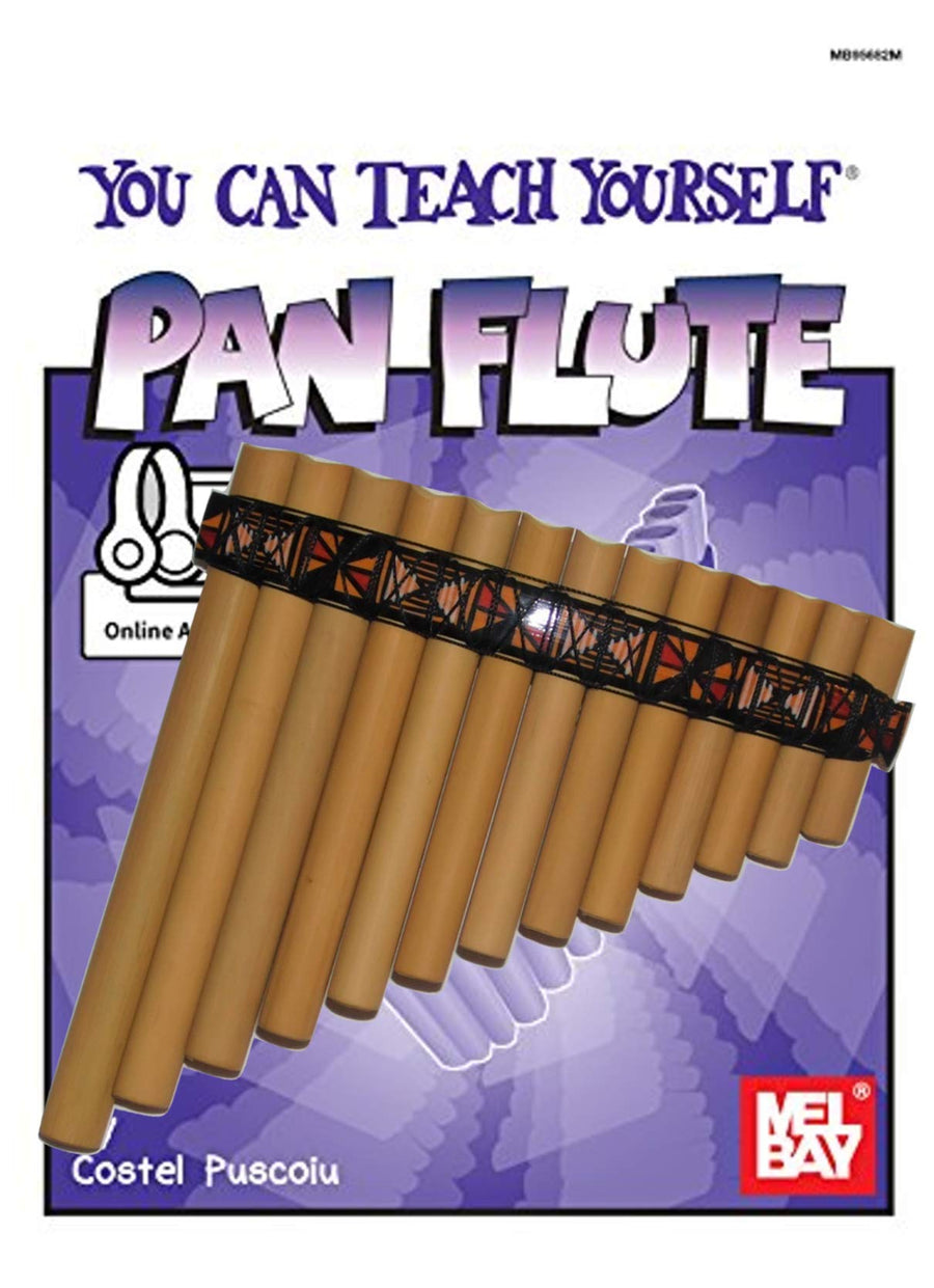 Beginners Set Bamboo Tunable Pan Flute + Guide Book & Online Audio/Video and Tuning Stick