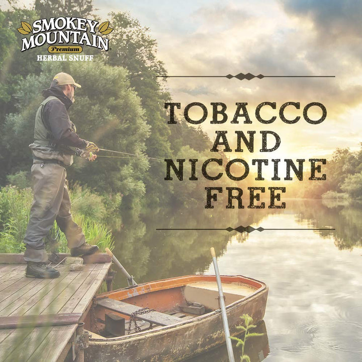 Smokey Mountain Herbal Long Cut – Wintergreen – 5 Can Box - Tobacco Free and Nicotine Free Snuff