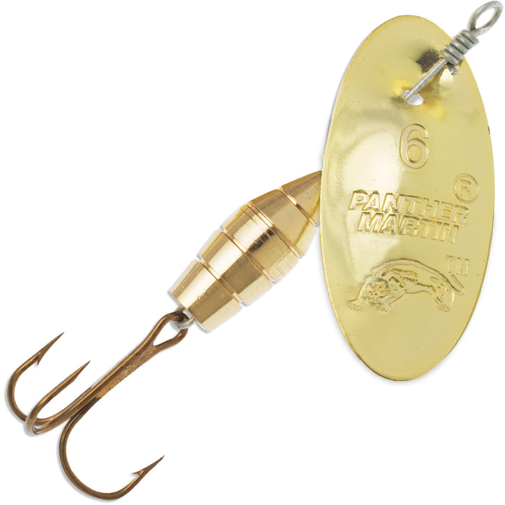 PMD_2_G Deluxe Barrel Body Spinners Fishing Lure - Gold - 2 (1/16 oz)