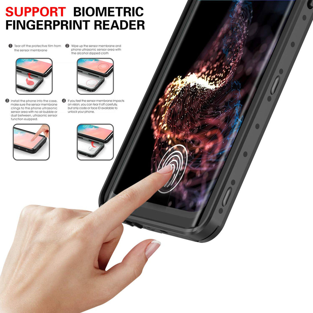 Samsung Galaxy S10 Plus Waterproof Case,S10 Plus Built in Screen Protector 360° Full Body Protective Shockproof Dirtproof Sandproof IP68 Underwater 6.4