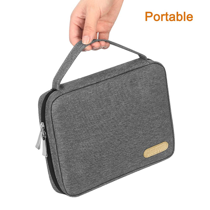 40 Watch Bands Storage Bag, Nylon Spill-resistant Watch Band Organizer Bag Carrying Case Travel Watch Straps Carrying Bag Pouch Compatible with Apple Watch Bands, Watch Band Pin, Cable-Gray