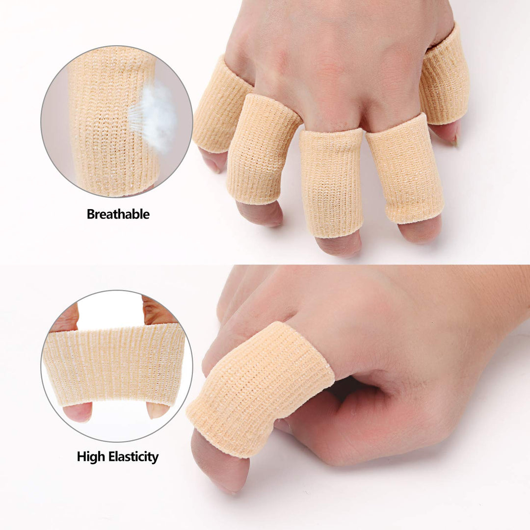 Senkary 20 Pieces Finger Sleeves Protectors Thumb Brace