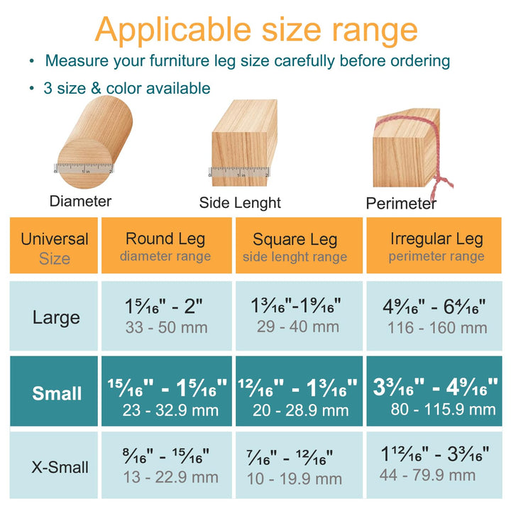 32pcs Chair Leg Floor Protectors,Bar stools Leg Protectors Caps,Dining Room Table Chair Leg Protectors for Hardwood Floors, Chair Leg Covers Silicone Felt Furniture Pads (Small fit: 0.9&#39;&#39; - 1.29&#39;&#39;)