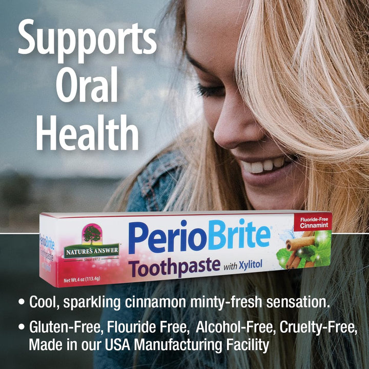 Nature&#39;s Answer Perio Brite Toothpaste, Cinnamint, 4 Ounce