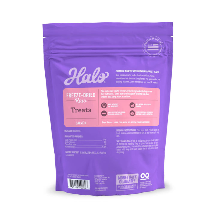 Freeze Dried Raw Cat Treats, 100% Wild Caught Salmon Recipe, Cat Treats Pouch, All-Natural High Protien Treat, 1.6 Oz Pouch
