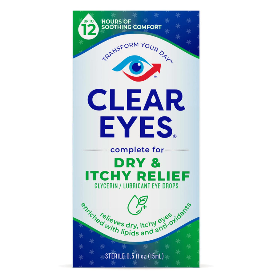 Clear Eyes Advanced | Dry & Itchy Relief Eye Drops 