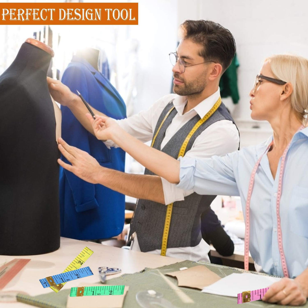 Measuring Tape,Tape Measure for Body 6 Colour Double Scale Measurement Tape for Sewing,Weight Loss Medical Body Measurement Sewing,Tailor 60 Inch/ 150 cm 12 Pack