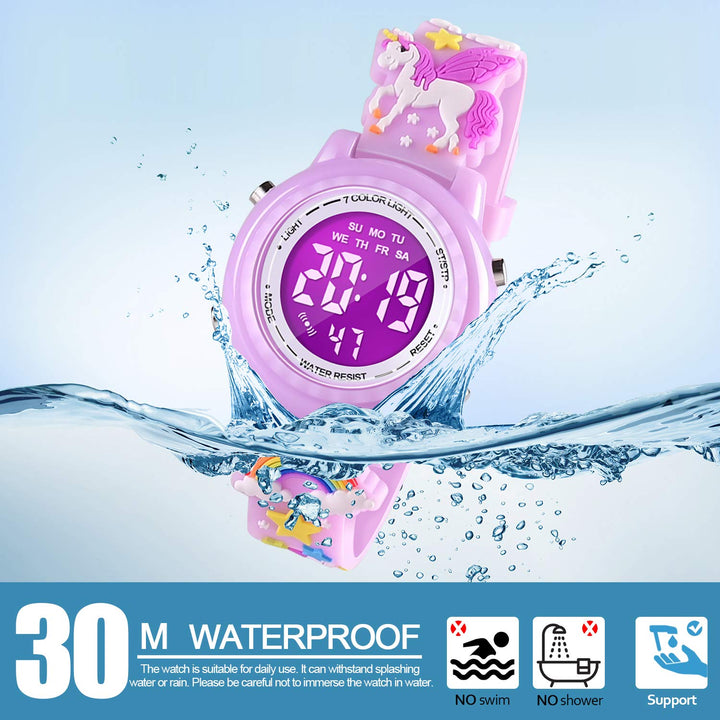 Girl Toys Age 3 4 5 6 7 8, Kids Watches for Girls Gifts for 4 5 6 7 8 Year Old Girl Birthday Gifts for Girls Age 5 6 7 8 9 - Purple