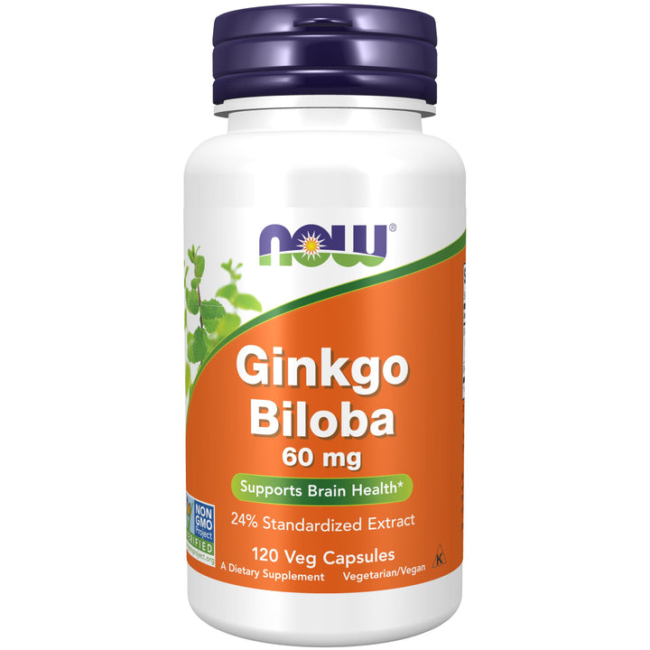 NOW Foods Supplements, Ginkgo Biloba 60 mg, 24% Standar