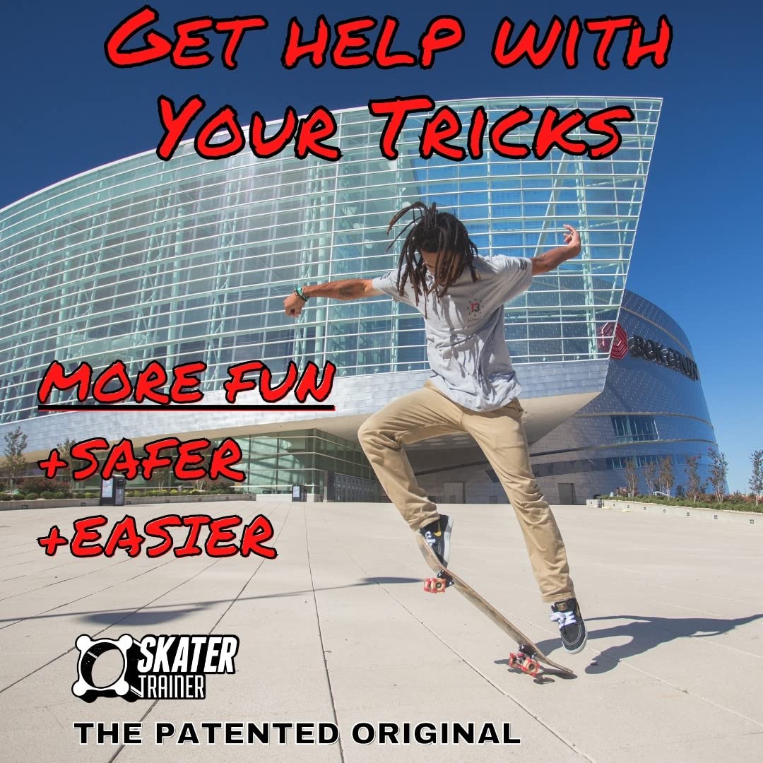 Skater Trainers get Skateboard Tricks - Cool Stocking Stuffers for Boys Ages 8-12 10 14 15 Teens 2024 Gamer Cool Wheels Tech Deck Tool Ramp Teen Boy Trucks Hawk Skateboarding (4 Blk)