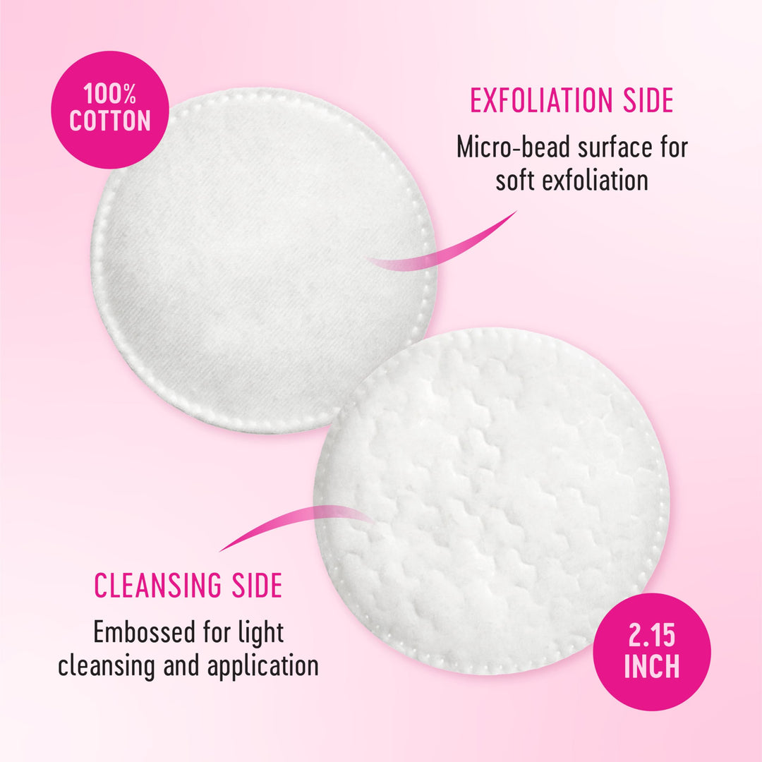 Premium Exfoliating Cotton Rounds, 80 Count