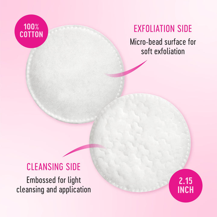 Premium Exfoliating Cotton Rounds, 80 Count