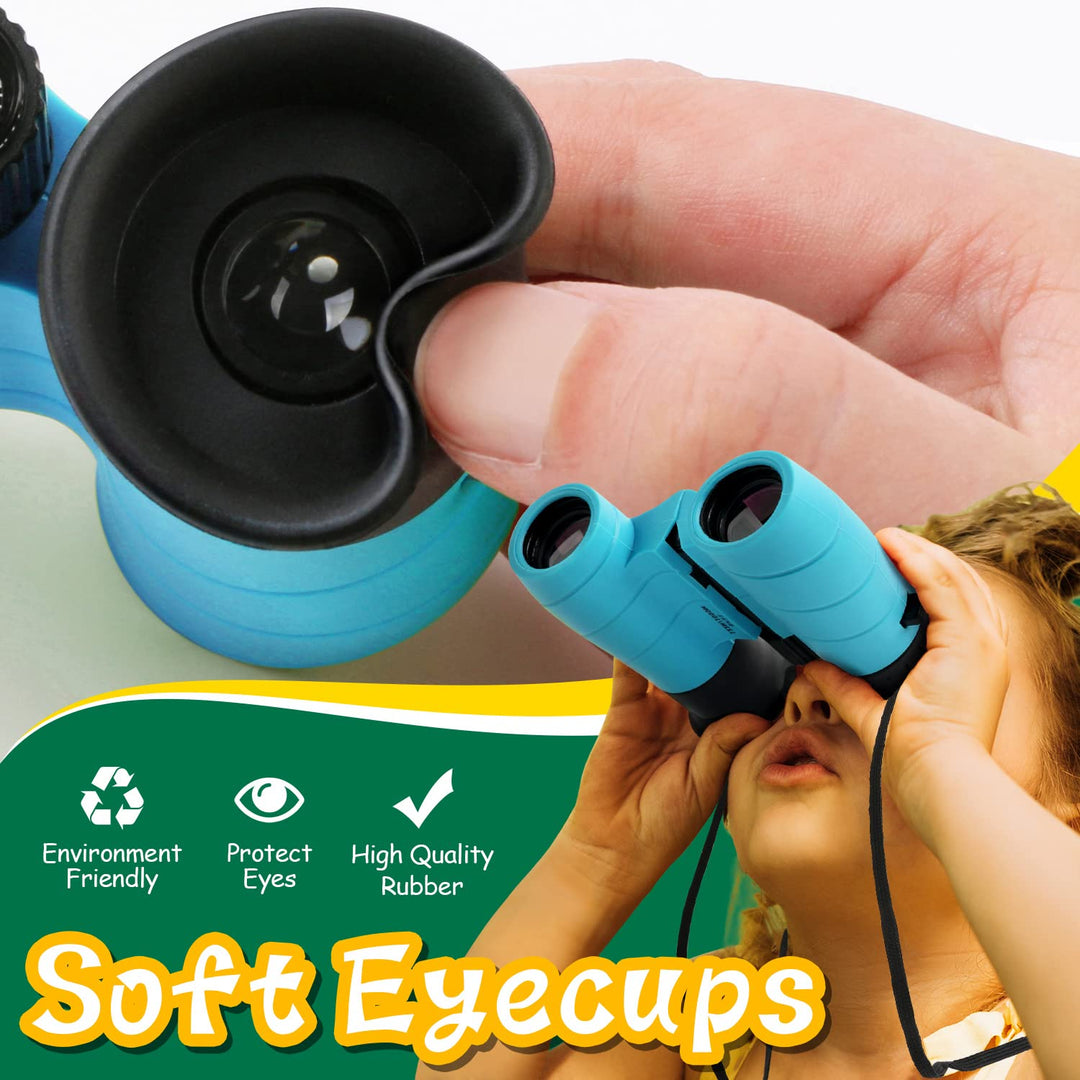 Binoculars for Kids with Compass 8x21 Children Toy Real Binocular Gifts for 3-12 Years Boys Girls High Resolution Shockproof Telescope for Bird Watching,Travel, Camping