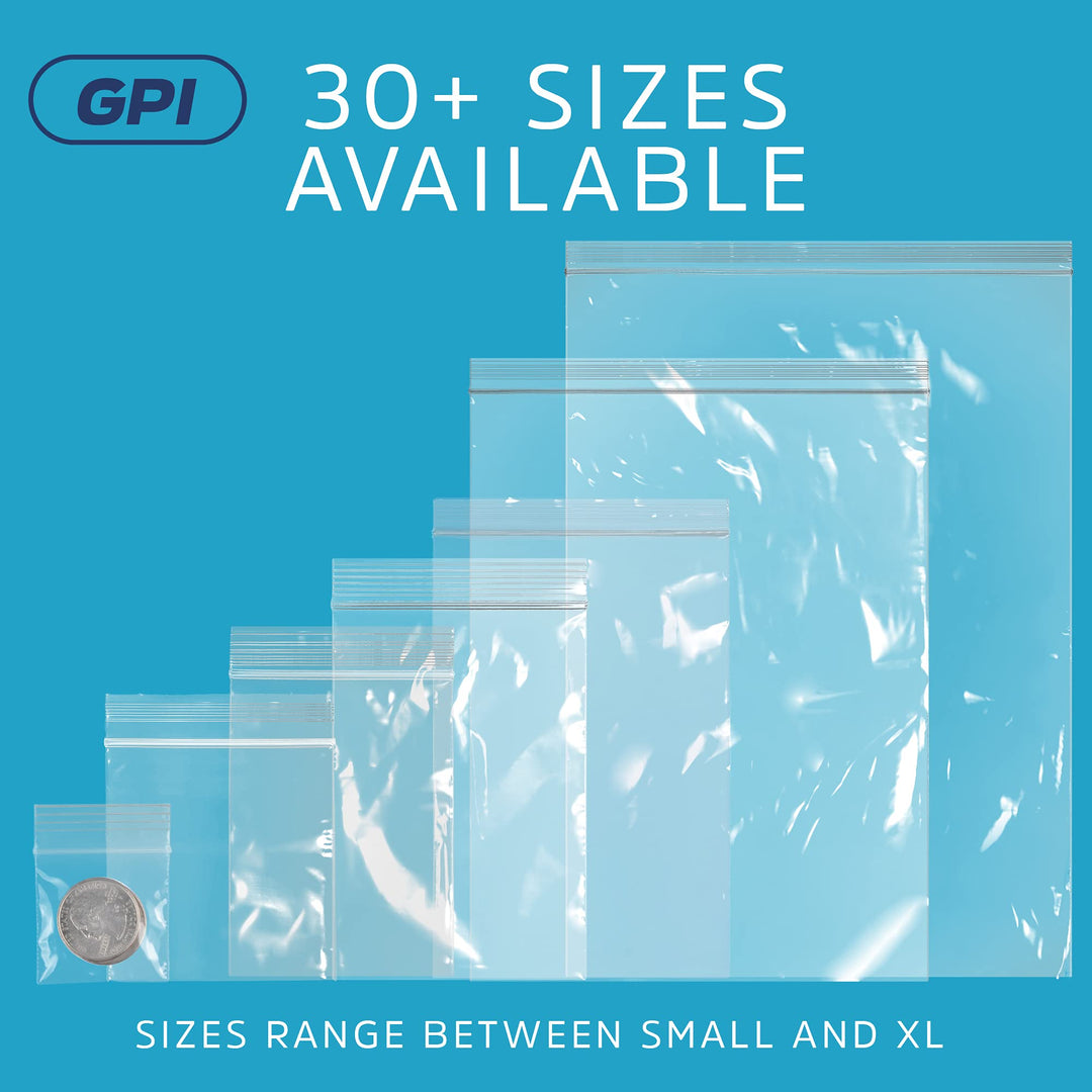 GPI - 100 CASE, 4 x 10 Long, Clear Plastic RECLOSABLE Z
