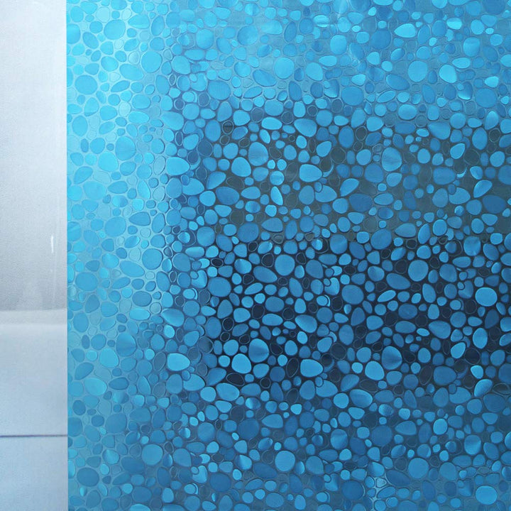 Waterproof Shower Curtain Liner 8G EVA Thick Curtain with Heavy Duty 3 Bottom Magnets for Shower Stall, Bathtubs, 3D Pebble Pattern, 72 x 72,12 Hooks