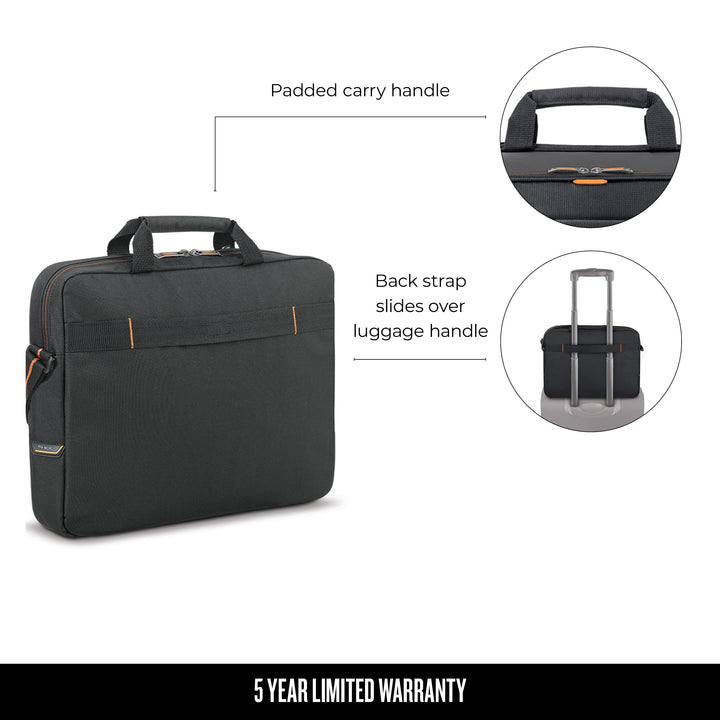 Solo New York Ace Slim Brief 15.6 Inch Laptop Briefcase