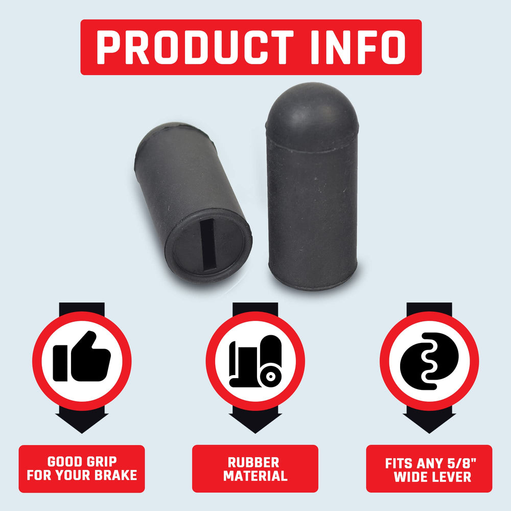 AlveyTech Black Rubber Tips for 5/8 Flat Invacare Style
