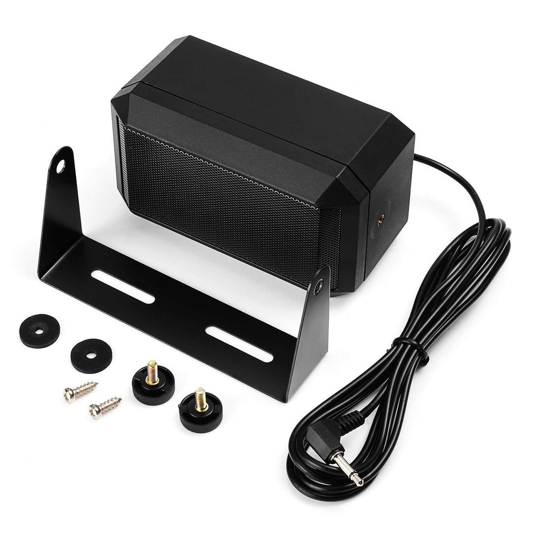 Mini External Speaker for Mobile Radio Car Transceiver, 5W Universal Portable, 71 Power Cable, 4 x 4, Compatible CB-27 Pro DB20-G Icom ID-5100 Yaesu FT-891 Midland MXT115