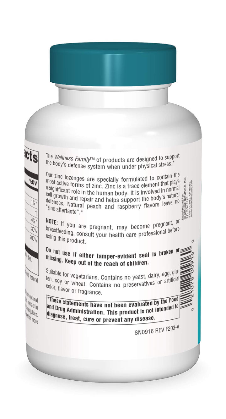 Source Naturals Wellness Zinc Lozenges, Peach-Raspberry
