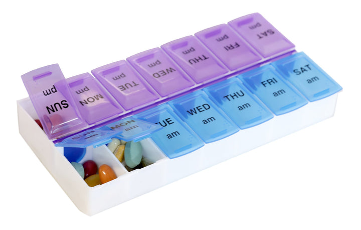14 Compartments Pill Organizer Box, Medicine Remainder 
