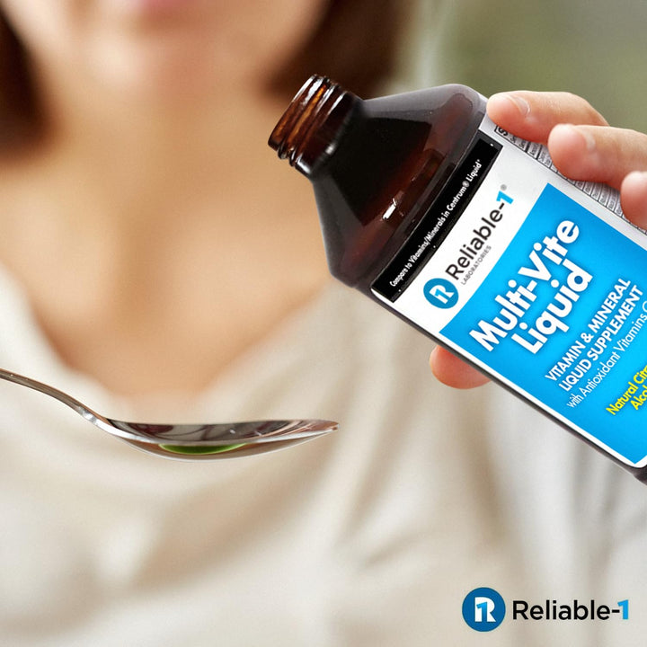 Reliable-1 Laboratories Multi-Vite Liquid Multivitamin for Adults Liquid Vitamins Antioxidant Supplement for Immunity, Metabolism and Energy Support | 8 FL.OZ.