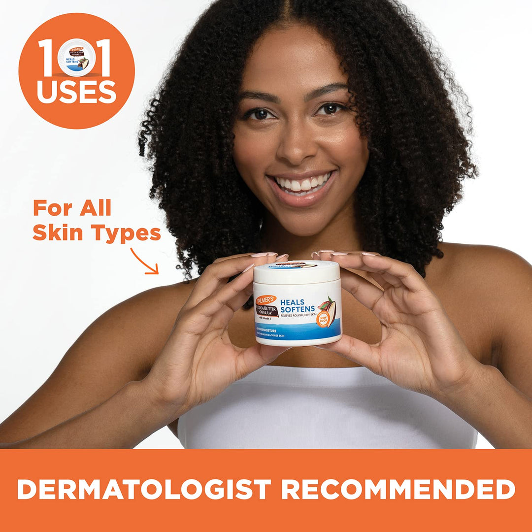 Palmer&#39;s Cocoa Butter Daily Skin Cream For Deep Hydration, Removes Makeup, Soothes Cracked Lips, Heels &amp; Reduction of Scars - 100gm