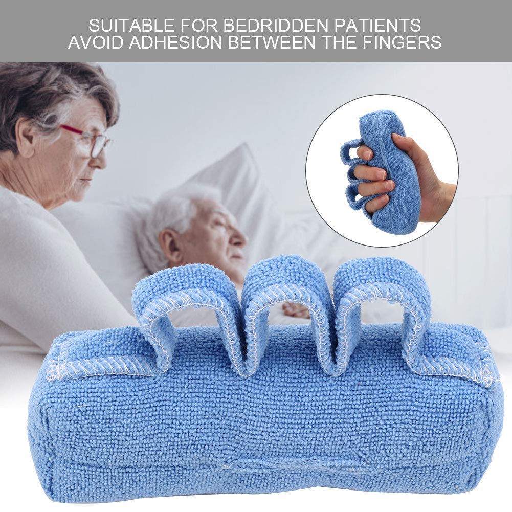 Fingers Separation Pad Elder Bedridden Cloth + Cotton 5.1 x 1.2 inch(Blue)