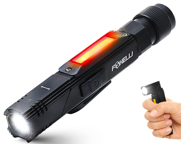 USB Rechargeable Flashlight, Super Bright Tactical LED Flashlight Rechargeable, Magnetic Mini Flashlight, Pocket Camping Flashlight, Small Flashlights for Emergencies