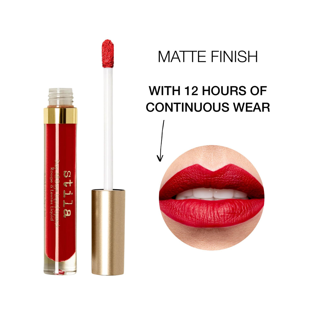 Stay All Day® Liquid Lipstick, Matte | Long-Lasting Color Wear, No Transfer or Bleed | Hydrating &amp; Lightweight with vitamin E &amp; Avocado Oil for Soft Lips | Beso, .10 Fl. Oz.