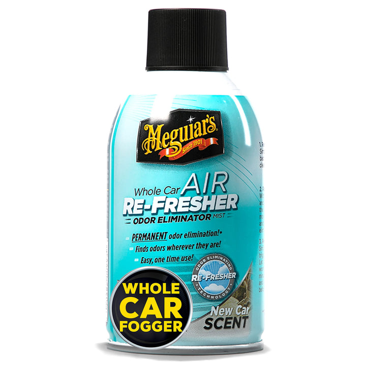 Meguiar&#39;s Whole Car Air Re-Fresher Odor Eliminator Mist - New Car Scent - Revitalize Your Car This Holiday Season and Permanently Remove Lingering Odors, 2 Oz Aerosol