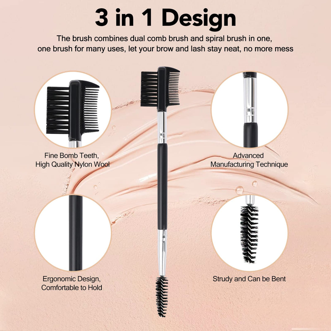 Double Ended Makeup Eyebrow Brush