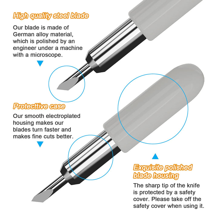 5PCS Replacement Cutting Blades Compatible with Joy, Cut Vinyl Fabric Carbide Standard Blade Compatible with Joy Xtra