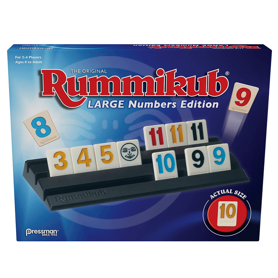 Rummikub Large Numbers Edition - The Original Rummy Tile Game Blue, 5