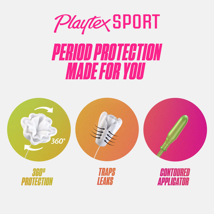 Playtex Sport Unscented Tampon - Regular Absorbency - 3