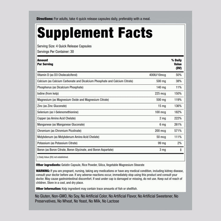 Piping Rock Mega Multi Mineral Chelated Supplement | 12