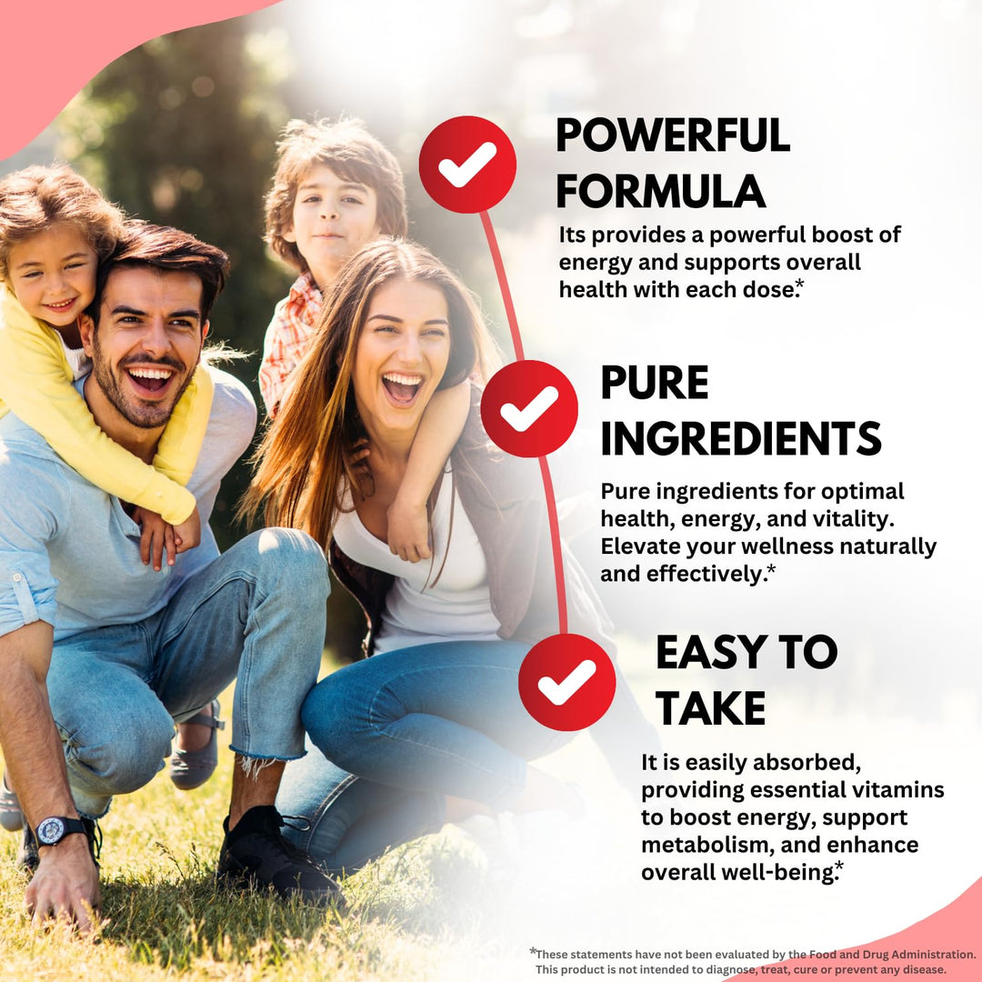 Vitamin B Complex with 20000 mcg - Extra Strength for Men and Women - Vegan| Raspberry Liquid Drops| USA Made, B1, B2, B3, B5, B6, Biotin, Folic Acid &amp; B12 Sublingual Methylcobalamin | 4 Months Supply