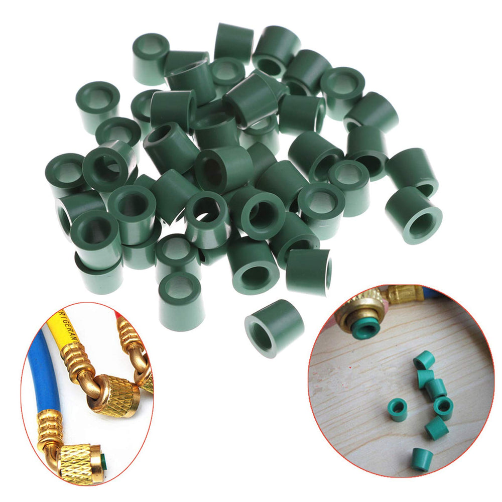 A/C 1/4 Thread Charging Hose Gasket,Sealing O Ring Kit Replacement Rubber Gasket Seals for A/C Refrigeration Charging Hose(100 Pack)